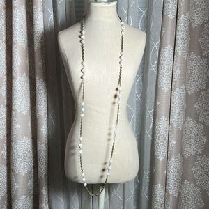 Vintage white and gold  xl Necklace